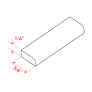 Slim Shaker White Dove Scribe Moulding - 96"W x 1/4"H x 3/4"D