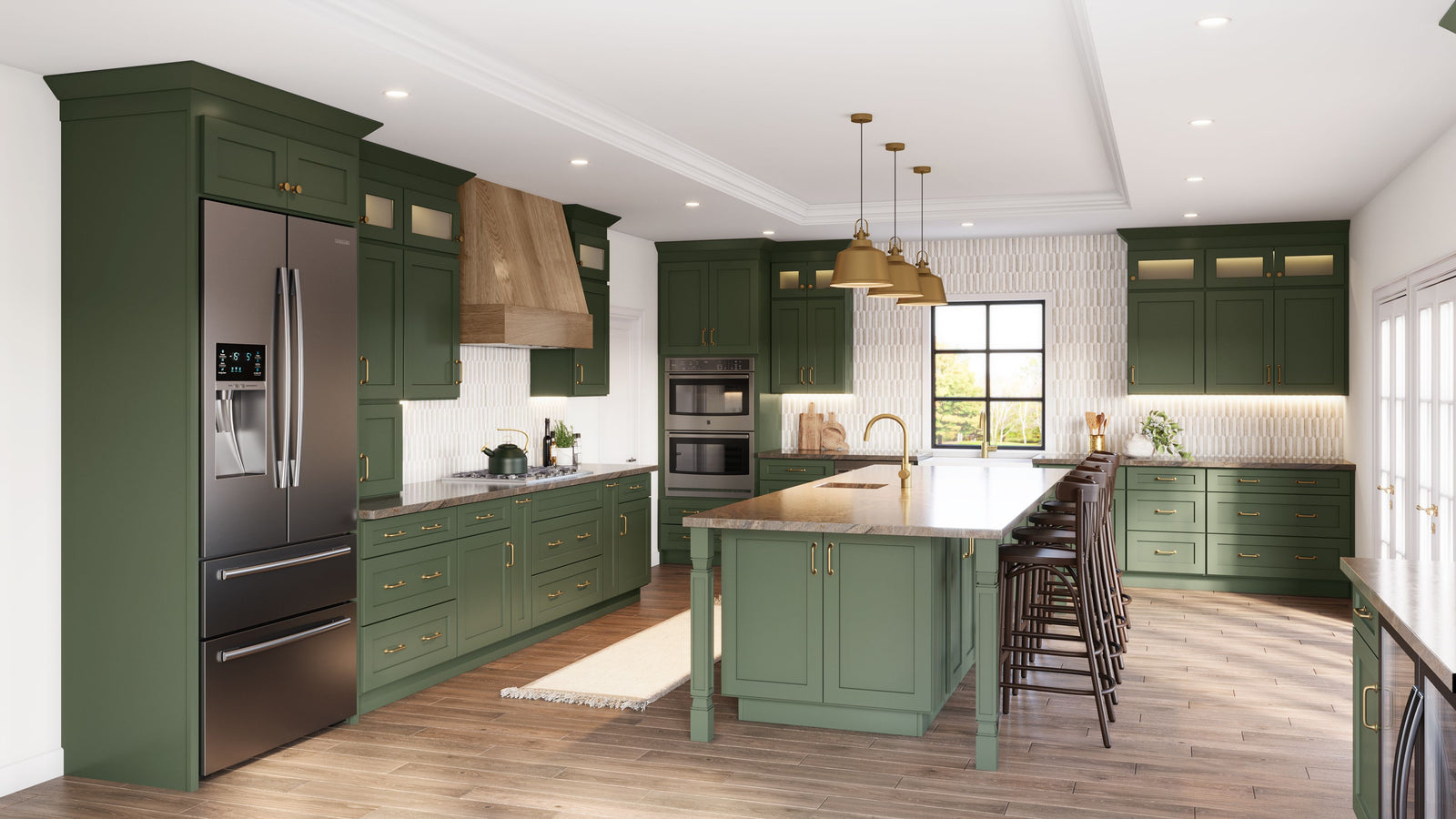 Ridgeline Basil Shaker Cabinets