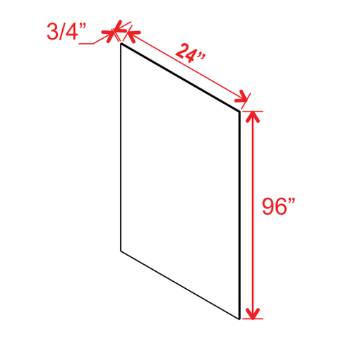 Slim Shaker Aberdeen Green Shelf Board - 24"W x 96"H X 3/4"D