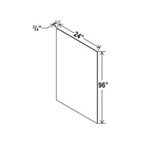 Shaker Aberdeen Green Shelf Board - 24"W x 96"H X 3/4"D