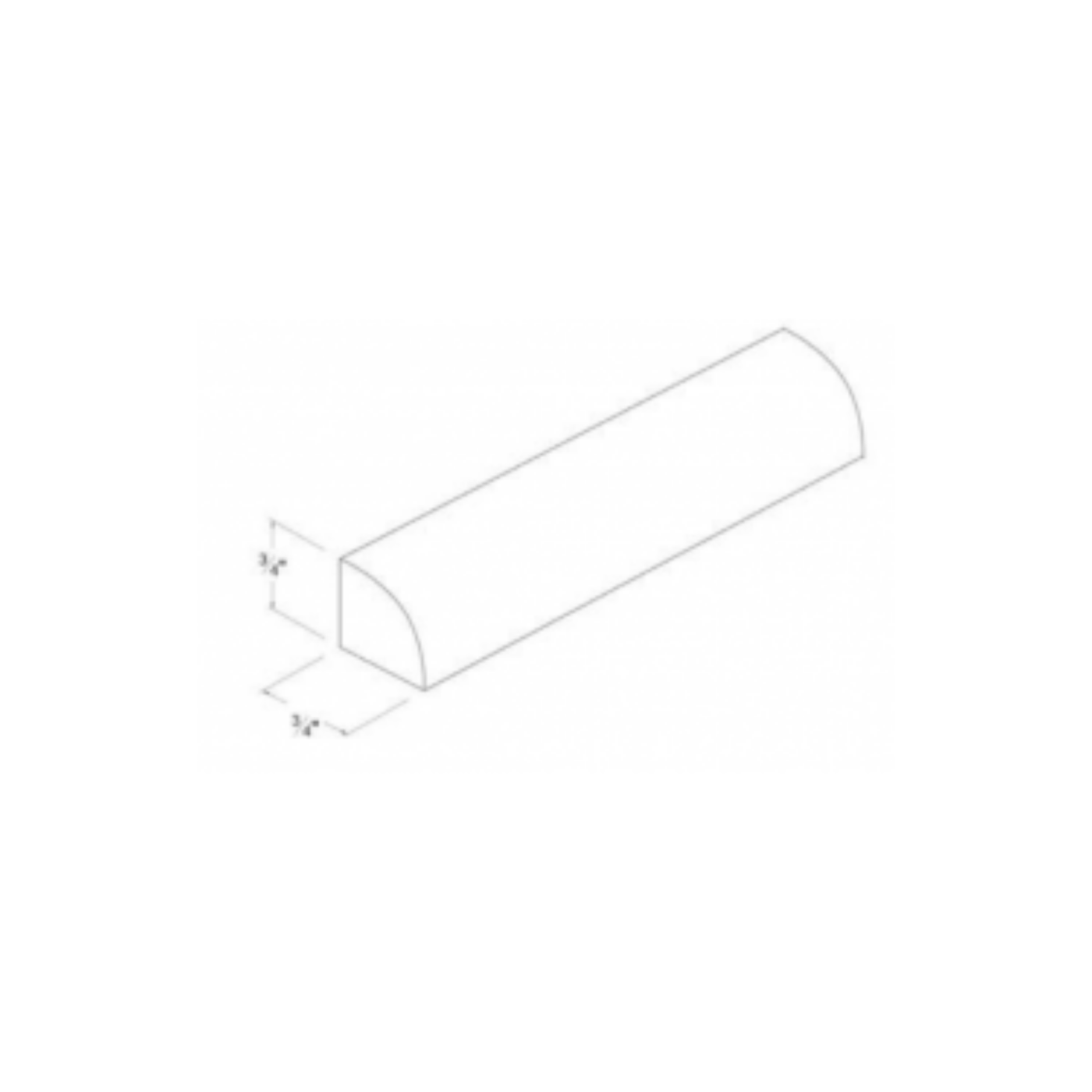 Shaker Aberdeen Green Shoe Moulding - 96"W x 11/16"H x 11/15"D