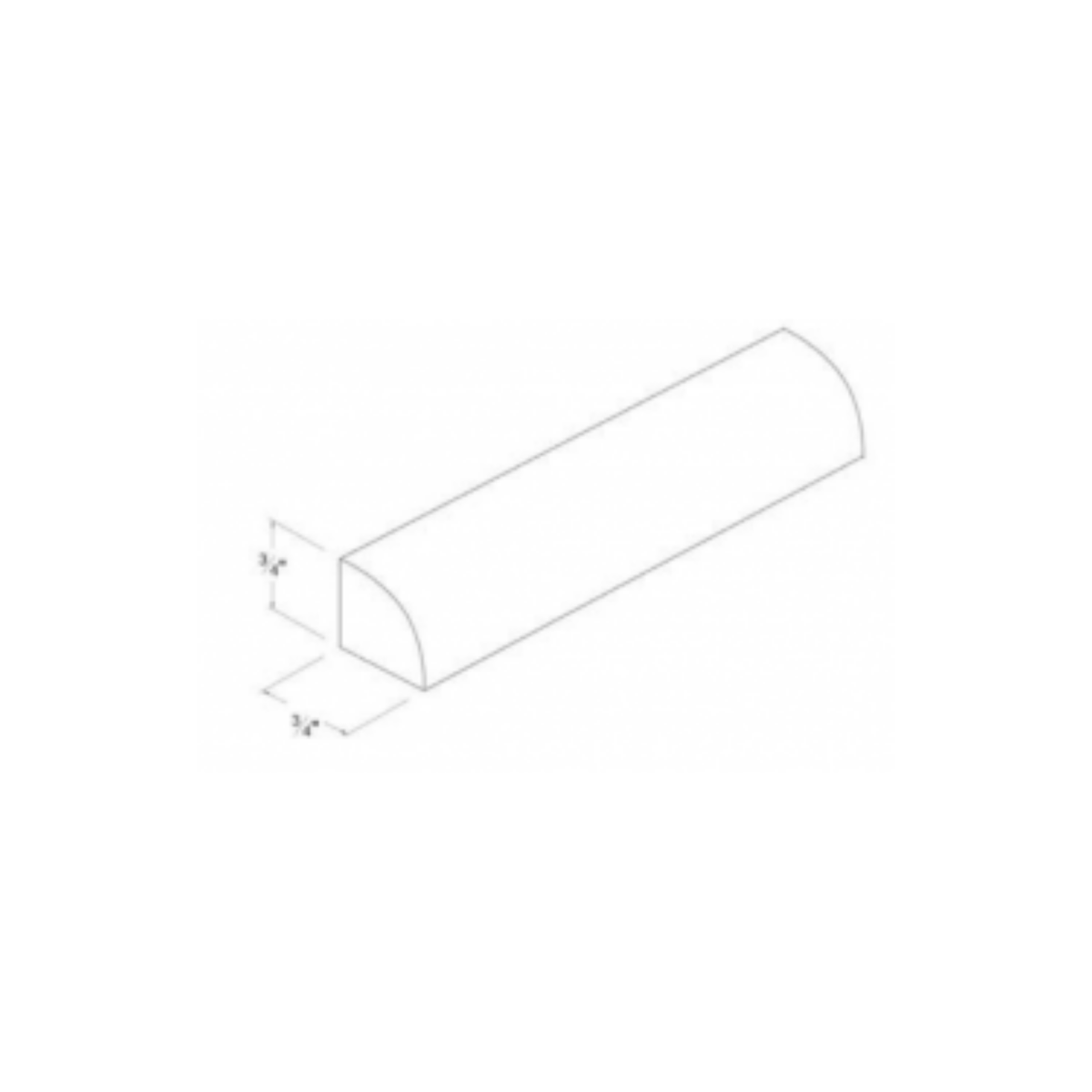 Shaker Aberdeen Green Shoe Moulding - 96"W x 11/16"H x 11/15"D