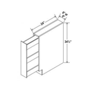 Shaker Aberdeen Green Spice Pull Base Cabinet - 9"W x 34-1/2"H x 24"D