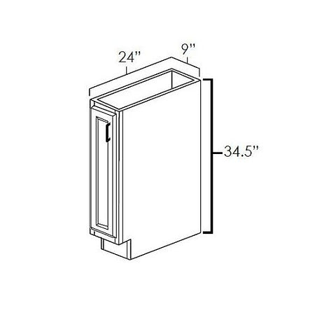 Prescott White 9" Full Height Door Base