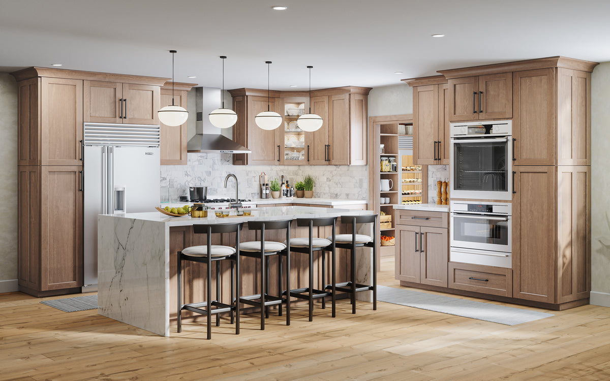 Caldwell Caramel Shaker Cabinets
