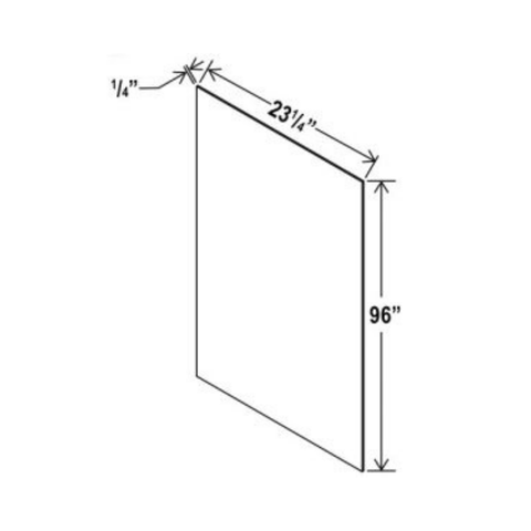 Shaker Aberdeen Green Tall Skin Veneer Panel - 23 1/4" W x 96"H x 1/4"D