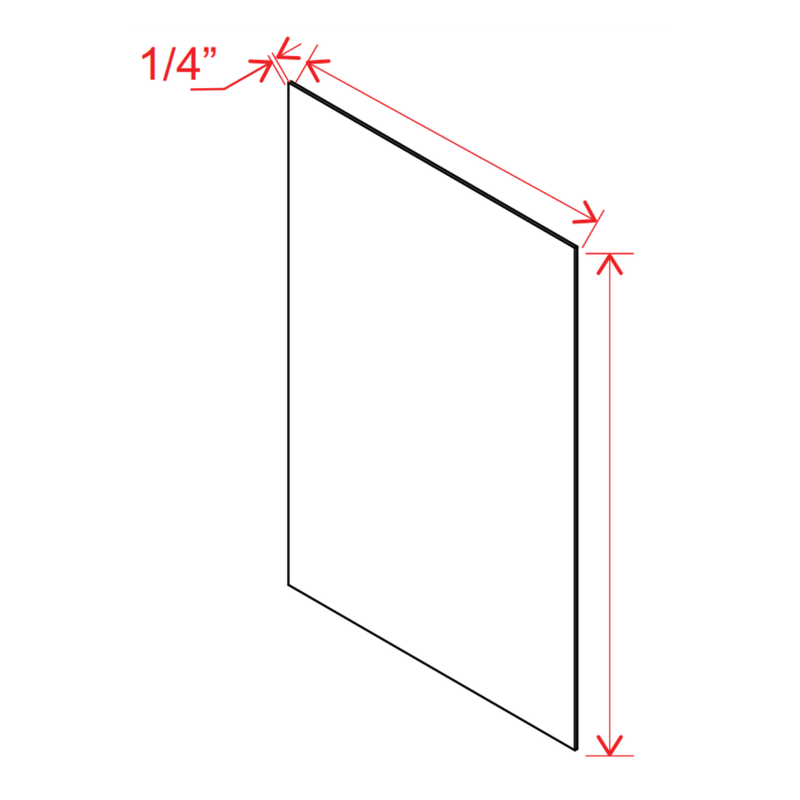 Slim Shaker White Dove Tall Skin Veneer Panel - 23 1/4" W x 96"H x 1/4"D