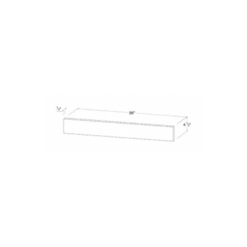 Shaker Aberdeen Green Toe Kick 8' Plywood - 96"W x 4 1/2"H x 1/8"D