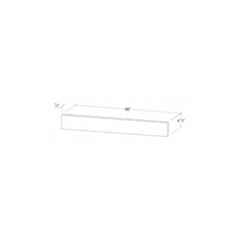 Shaker Aberdeen Green Toe Kick 8' Plywood - 96"W x 4 1/2"H x 1/8"D