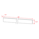 Slim Shaker Aberdeen Green Toe Kick 8' Plywood - 96"W x 4 1/2"H x 1/8"D