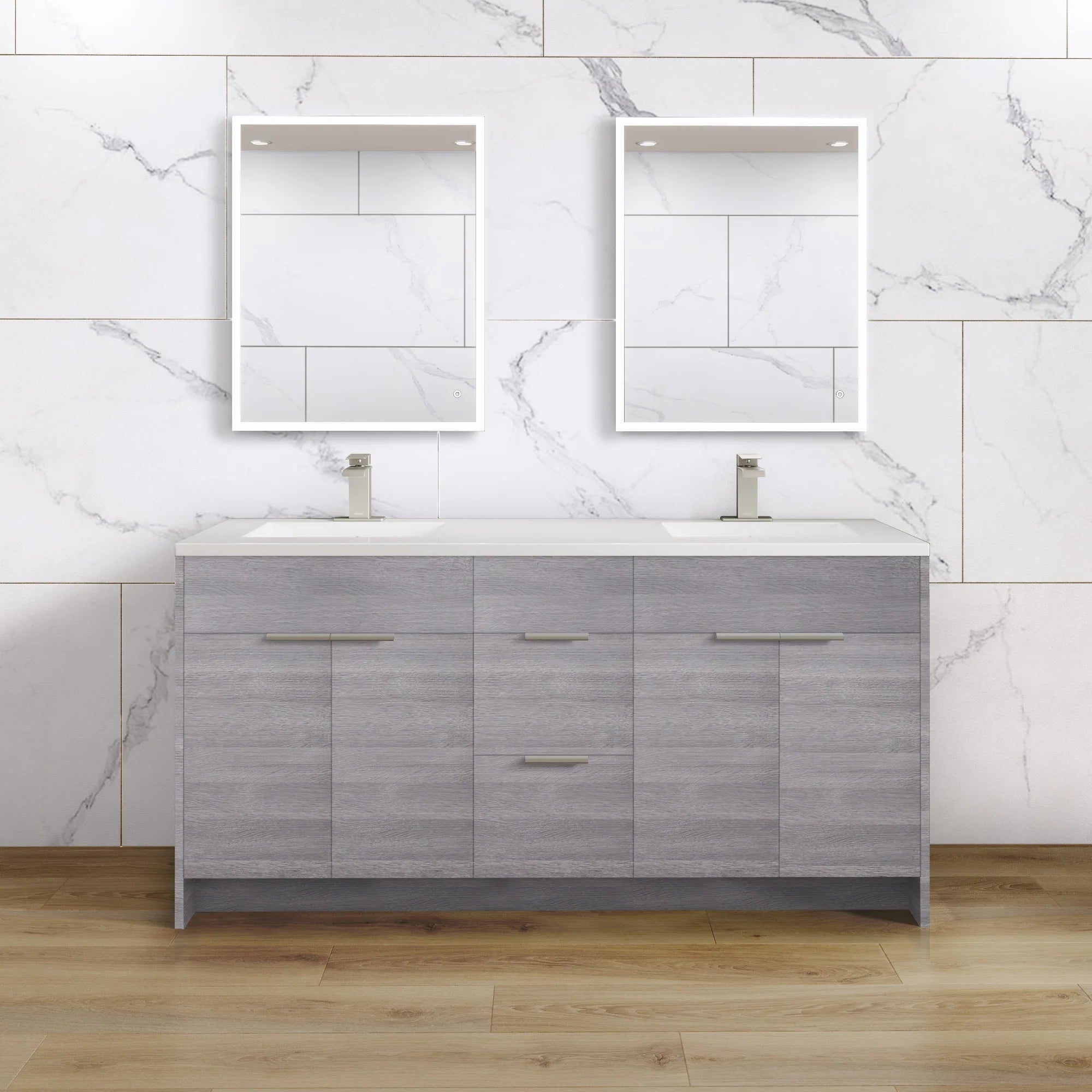 Torino Grey Wood Vanities - Torino Grey Wood Bathroom Vanities