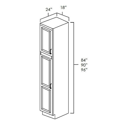 White Shaker 18" x 84" Utility Cabinet