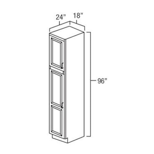 Butterscotch Shaker 18" x 96" Utility Cabinet