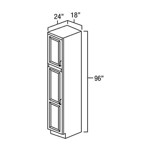 White Shaker 18" x 96" Utility Cabinet