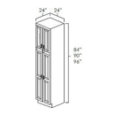 White Shaker 24" x 96" Utility Cabinet