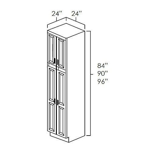 White Shaker 24" x 84" Utility Cabinet