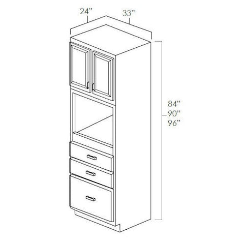 Butterscotch Shaker 33" x 84" Universal Oven Cabinet
