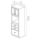 Butterscotch Shaker 33" x 84" Universal Oven Cabinet