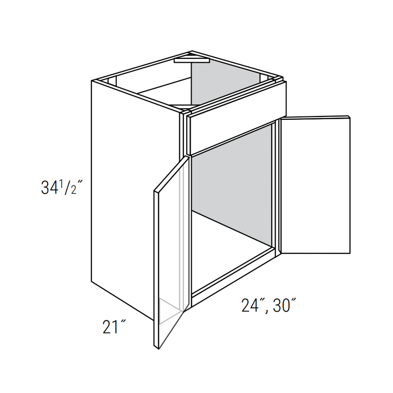 Rustic Shaker 30" Vanity Sink Base Pre-Assembled