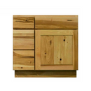 Rustic Hickory Shaker 36" Vanity Combo w/ Drawers on Left