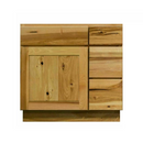 Rustic Hickory Shaker 36" Vanity Combo w/ Drawers on Right Pre-Assembled