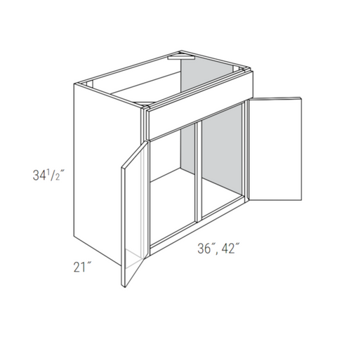 Marlowe White 36" Vanity Sink Base
