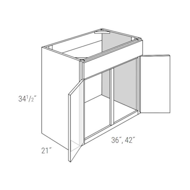 Rigby White 42" Vanity Sink Base