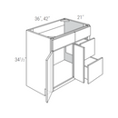 Rigby Mist Shaker 42" Vanity Sink Base w/ Drawers on Right