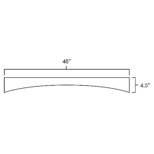Prescott White 48" Arched Valances