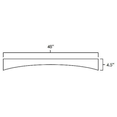 Prescott White 48" Arched Valances