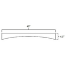 White Shaker 48" Arched Valances