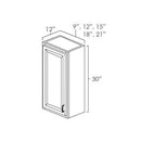 Aspen White 9" x 30" Wall Cabinet