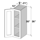 Slim Shaker Onyx Wall Cabinet W15" X H30" X D12"