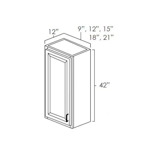 Snow White Shaker 9" x 42" Wall Cabinet