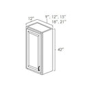 Aspen White 9" x 42" Wall Cabinet