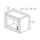 Sage Green Shaker 12" x 12" Wall Cabinet w/ a Plain Glass Door