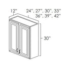 Midnight Black Shaker 24" W x 30" H Wall Cabinet