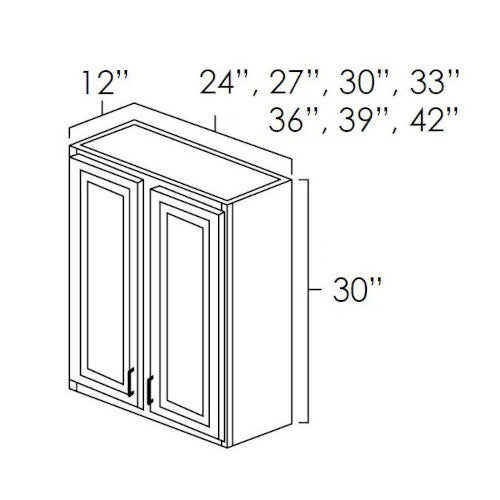 Aspen White 24" x 30" Wall Cabinet