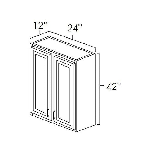 White Shaker 24" x 42" Wall Cabinet