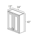 White Shaker 24" x 42" Wall Cabinet