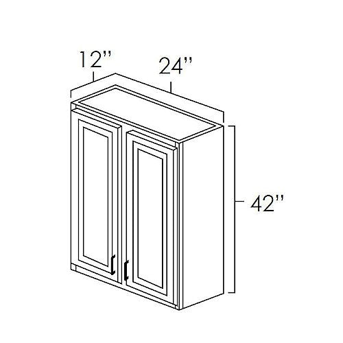 White Shaker 24" x 42" Wall Cabinet