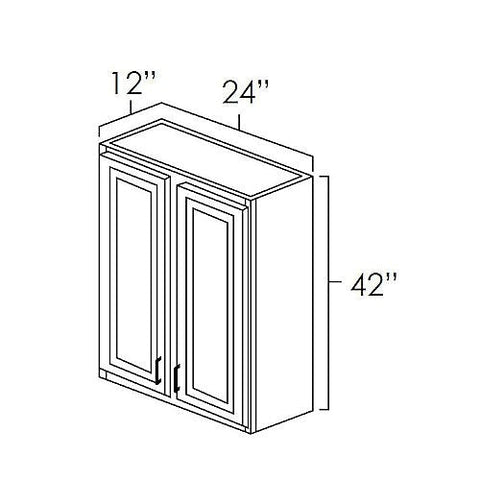 White Shaker 24" x 42" Wall Cabinet