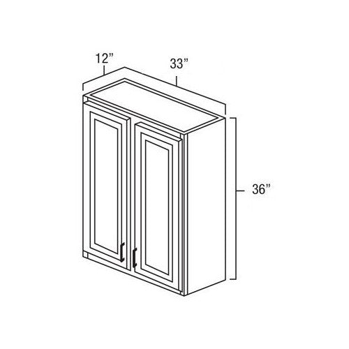 Butterscotch Shaker 33" x 36" Wall Cabinet