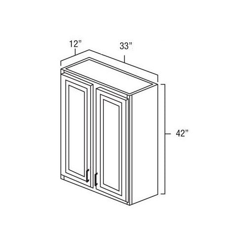 Butterscotch Shaker 33" x 42" Wall Cabinet