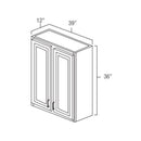 Knotty Hickory Shaker 39" x 36" Wall Cabinet