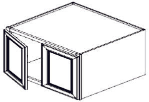 Caldwell Arctic White 30" x 18" x 24" Refrigerator Wall Cabinet
