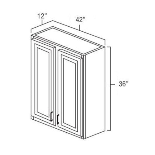 Butterscotch Shaker 42" x 36" Wall Cabinet