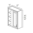 White Shaker 27" x 36" Blind Corner Wall Cabinet