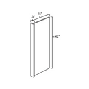 White Shaker 15" x 42" Wall End Panel