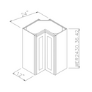 Butterscotch Shaker 24" x 36" Wall Easy Reach Corner Cabinet